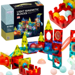 Magnetkonstruktor Woopie Light Up, 75 tk, mitmev&auml;rviline