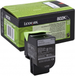 Toonerikassett Lexmark 802K, must v.