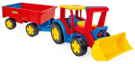 Игрушечные тракторы с аксессуарами Wader Giant Tractor Loader With Trailer 66300, sinine v./punane v./kollane v.