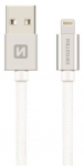 Juhe Swissten, USB/Apple Lightning, 20 cm, valge