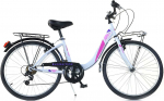 Laste jalgratas, linna- Aurelia Summertime 404R-05, valge v./roosa v., XS, 24"