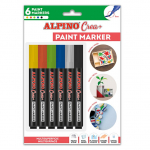 Tekstimarker Alpino Crea+ 1AAR000250, 2 - 3 mm, mitmev&auml;rviline, 6 tk
