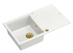K&ouml;&ouml;givalamu Quadron Evan 111, graniit, 86 cm x 50 cm x 21 cm, kuldne v./valge v.