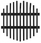 Seinale kinnitatav riidepuu MCakcent Bantry 52586SX9, 60 cm, must