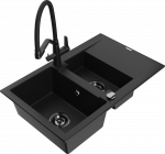 K&ouml;&ouml;givalamu koos kraaniga Mexen Gaspar Duo, graniit, 73.7 cm x 47.5 cm x 17.7 cm, must