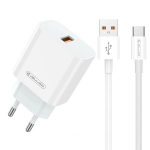 Reisilaadija Jellico AK-165, USB Type C/USB Type A, 100 cm, valge v., 22.5 W