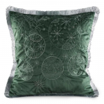 J&otilde;ulu dekoratiivne padjakate 118B, h&otilde;be/roheline, 45 cm x 45 cm