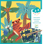 Nikerdamiskomplekt, loomad Djeco Big animals, mitmev&auml;rviline