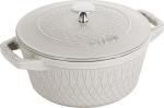 Emailitud malmpott Staub, &Oslash;24 cm, 4 l, valge v.