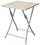 Matkalaud Patio Flower, h&otilde;be v./pruunikas v., 60 cm x 60 cm x 75 cm