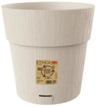 Lillepott Stefanplast Ethica, plastik, 25 cm x 25 cm, valge v.