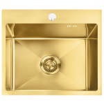 K&ouml;&ouml;givalamu Rea Leo, roostevaba teras, 50 cm x 45 cm x 18.5 cm, kuldne v.