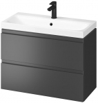 Vannitoakapp valamuga Cersanit Moduo Slim B886, antratsiit v./valge v., 37.5 cm x 79.5 cm x 62 cm