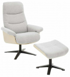 Tugitool koos jalatoega MC Akcent Amasra AMA035GO, tamm v./hall v., 81 cm x 82 cm x 107 cm