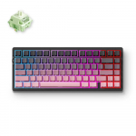 Juhtmevaba m&auml;nguklaviatuur Mchose G75 Pro Wireless G75-16A Matcha Latte v2, Inglise (US), must v./roosa v.