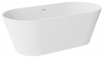Vann, teisaldatav Besco Deeva, 160 cm x 75 cm x 58 cm, ovaalne, valge v./kroom v.