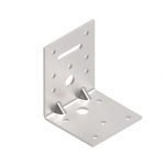Kinnitusnurk Arras, 75 mm x 60 mm x 60 mm x 2.5 mm, tugevdatud, 50 tk