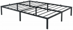 Voodi poolteist istekohta Akord Furniture Factory, 140 x 200 cm, must v., ilma madratsita, p&otilde;hjalippidega
