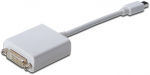 Adapter Digitus Mini Display port male, DVI-I female, 0.15 m, valge v.