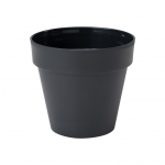 Lillepott Form Plastic Ibiza Soft Mat 4110, plastik, must