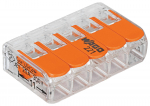 Toiteklemm Wago, 4 mm&sup2;, 5 koht., 32 A, oranž