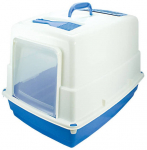 Suletud kassitualett Georplast Heidi, sinine/valge, 54 cm x 39 cm x 39 cm