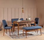 S&ouml;&ouml;gitoa komplekt Kalune Design Vina 1048, p&auml;hklipuu v./puidu v./tumesinine v.