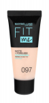 Vedel jumestuskreem Maybelline Fit Me Matte + Poreless Clay, hele pruun v., 97 natural porcelain, 30 ml