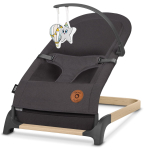 Beebi kiiktool Lionelo June Grey Stone, tumehall v.