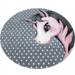 Vaip sise Ayyildiz Kids Unicorn, hall v./roosa v., 120 cm x 120 cm