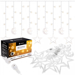 LED valguskardin Springos CL4013, 2 m, soe valge v., 138 LED
