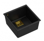 K&ouml;&ouml;givalamu Quadron David 40, graniit, 42 cm x 41 cm x 22.5 cm, kuldne v./must v.