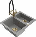 K&ouml;&ouml;givalamu koos kraaniga Mexen Carlos Duo, graniit, 58.2 cm x 47.5 cm x 17.7 cm, kuldne/must/hall