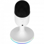 Kondensaatormikrofon Marvo MIC-06 RGB, valge v.