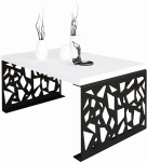 Kohvilaud ADRK Semara, valge v./must v., 100 cm x 60 cm x 45 cm