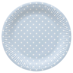 &Uuml;hekordne taldrik PAW Blue Dots, &Oslash; 23 cm, 8 tk