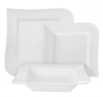 L&otilde;unaserviis Ambition Fala Wave, portselan, valge v., 42 tk.