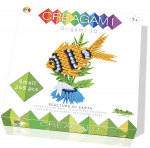 Paberkujukeste valmistamise komplekt, kala Creagami Origami S, sinine/kollane/roheline