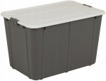 Kaanega hoiukarp, m&auml;nguasjade jaoks Branq Velur, 60 l, tumehall v., 58.8 x 39.3 x 37 cm