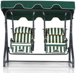 Aiakiik Kalune Design Daisy 2, valge v./must v./roheline v., 110 cm x 200 cm x 165 cm