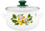 Pott Emalia Olkusz Quince, 22 cm, 5 l, valge v.