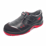 T&ouml;&ouml;sandaalid meeste Panda Safety Nuovo Topolino O1 SRC, ilma s&auml;&auml;reosata, ilma soojenduseta, must v./punane v., 36 suurus