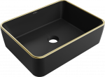 Vannitoa kraanikauss Mexen Catia, keraamiline, 48 cm x 37 cm x 10.5 cm, kuldne/must