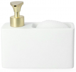 Valamu organiseerija Homla Teana, 17 cm x 6 cm x 16 cm, plastik, kuldne/valge