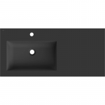 Vannitoa kraanikauss Mexen Otis, konglomeraat, 101 cm x 46.5 cm x 16.8 cm, must