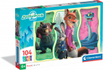 Pusle Clementoni Super Color Zootopia 2 25081, 27 cm x 38 cm, 104 tk, mitmev&auml;rviline