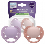 Luttide komplekt Philips Avent Ultra Soft Neutral, 6+ kuud, roosa v./violetne v.