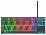 Juhtmega m&auml;nguklaviatuur Trust GXT 833 Thado TKL 25886, EN, must v.