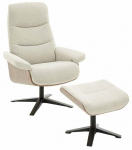 Tugitool koos jalatoega MC Akcent Amasra AMA035WW, p&auml;hklipuu v./beež v., 81 cm x 82 cm x 107 cm