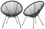 &Otilde;uetoolide komplekt Homla Acapulco Fiesta 789151, must v., 73 cm x 70 cm x 80 cm